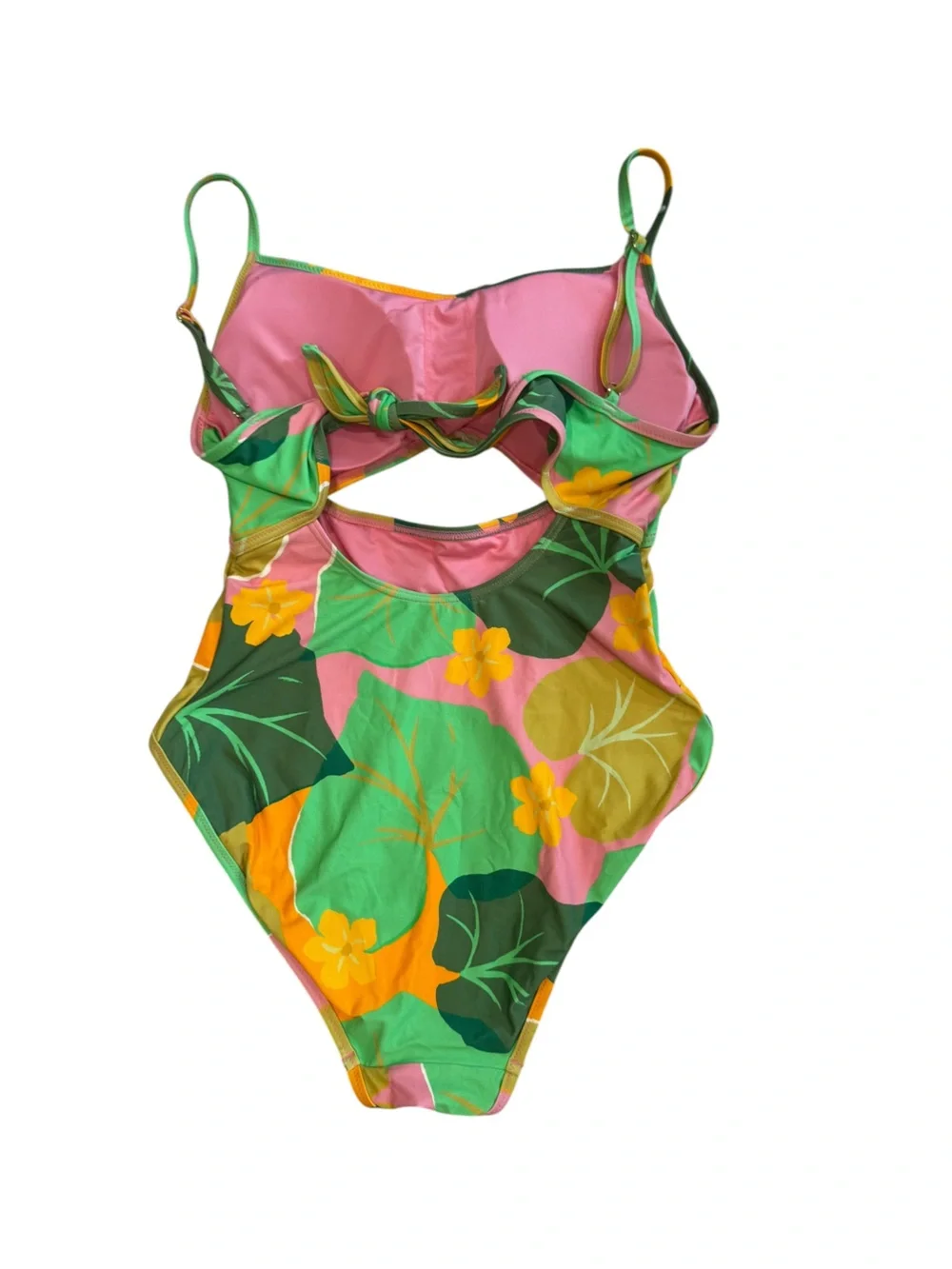 Kate Spade Cucumber Floral Cut-out one piece Size Medium /8
